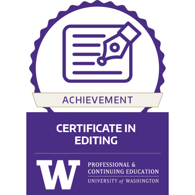 Certificate in Editing Badge Certificate in Editing Badge